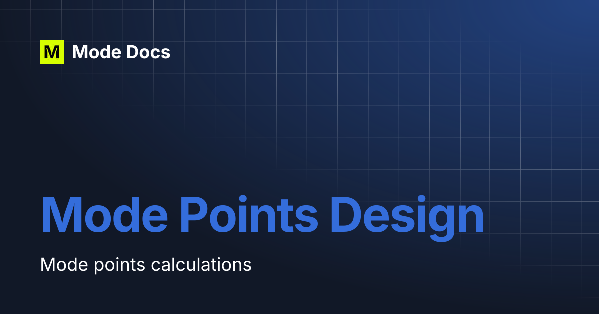 Mode Points Design | Mode Docs